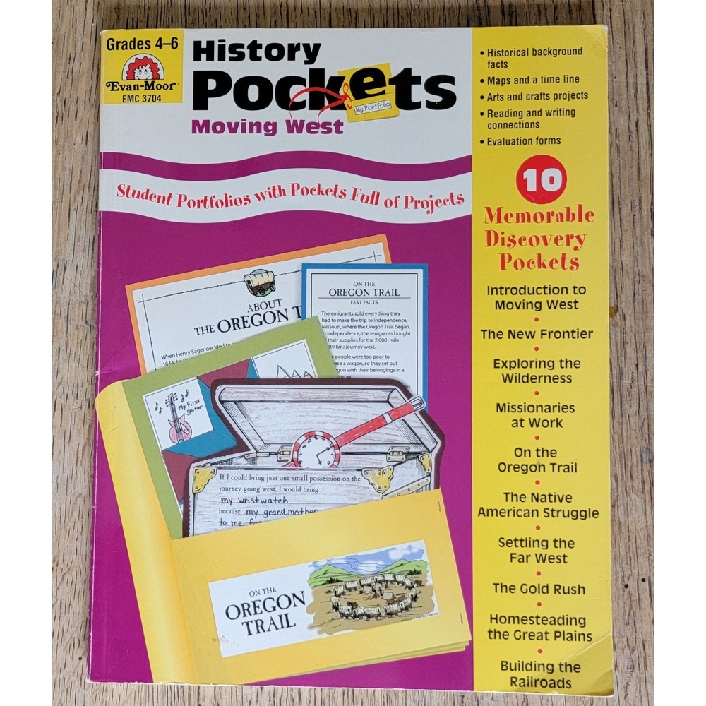 History Pockets Moving WEST Grades 4-6 Nonfiction Curriculum  Good Condition